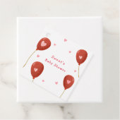 小さなモダン甘いバルーン赤ちゃんシャワー フェイバータグ (インサイチュ)