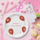 小さなモダン甘いバルーン赤ちゃんシャワー ペーパープレート (パーティー)