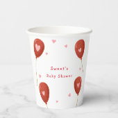 小さなモダン甘いバルーン赤ちゃんシャワー 紙コップ (裏面)