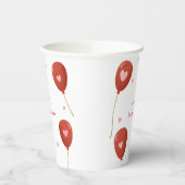 小さなモダン甘いバルーン赤ちゃんシャワー 紙コップ (左)