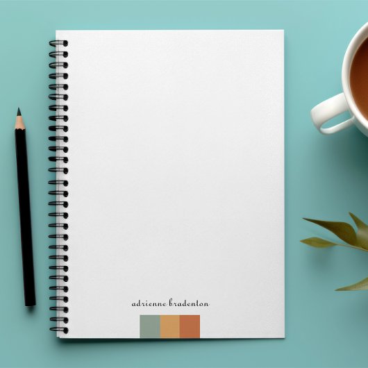 小さなモダン色ブロック |モノグラム ノートブック