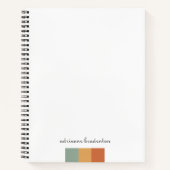 小さなモダン色ブロック |モノグラム ノートブック (正面)