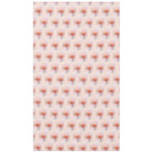 小さなモチーフ抽象芸術赤唐辛子模様ピンクピーチ テーブルクロス (正面)