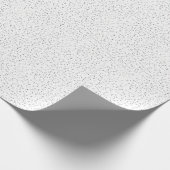 小さなモノクロブラック、グレー、クリーム色のドット付き白 ラッピングペーパー (角)
