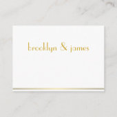 小さなモノグラムの素晴らしギャツビー結婚式RSVPカード エンクロージャーカード (裏面)