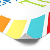 小さなモンスターが歯を磨く子供のプリント ポスター (角)