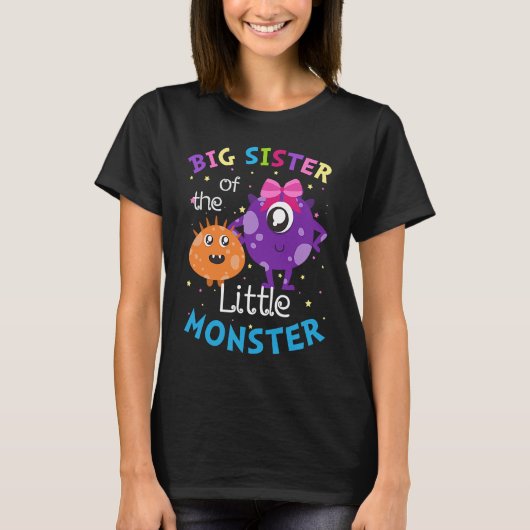 小さなモンスターの誕生日怪物の姉 Tシャツ (正面)