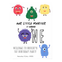 小さなモンスターの1歳の誕生日パーティー