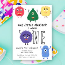 小さなモンスターの1歳の誕生日パーティー