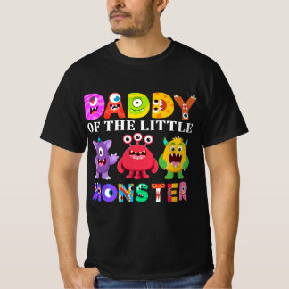 小さなモンスターバースデーパーティーファミリーのパパ Tシャツ