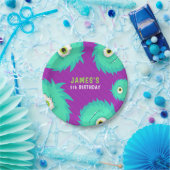 小さなモンスターパープル ペーパープレート (パーティー)