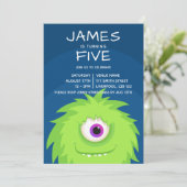 小さなモンスターブルーグリーン 招待状 (スタンド正面)