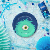 小さなモンスターブルー ペーパープレート (パーティー)