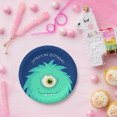 小さなモンスターブルー ペーパープレート (パーティー)