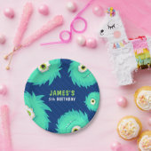 小さなモンスターブルー ペーパープレート (パーティー)