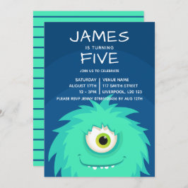 小さなモンスターブルー 招待状