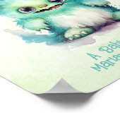 小さなモンスターボーイ赤ちゃんシャワーの看板 ポスター (角)