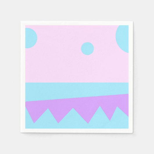 小さなモンスター抽象芸術グラフィックアートペーパーナプキン スタンダードカクテルナプキン (正面)