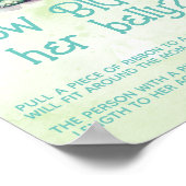 小さなモンスター男の子の赤ちゃんシャワー大きなベリーゲームサイン ポスター (角)