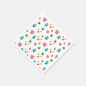 小さなモンスター赤ちゃんシャワーハロウィーンカラフルかわいい スタンダードカクテルナプキン (角)