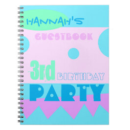 小さなモンスター3rd誕生日パーティーゲストブック ノートブック