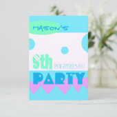 小さなモンスター9歳の誕生日パーティーの招待状 招待状 (スタンド正面)