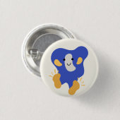 小さなモンスター – - – 大きな足ボタン 缶バッジ (正面&裏面)