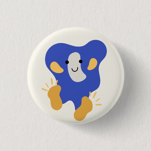 小さなモンスター – - – 大きな足ボタン 缶バッジ (正面)