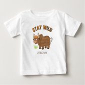 小さなヤクの冒険心 ベビーTシャツ (正面)