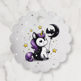 小さなユニコーン赤ちゃんシャワー フェイバータグ