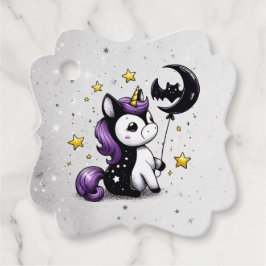 小さなユニコーン赤ちゃんシャワー フェイバータグ