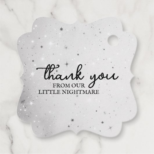 小さなユニコーン赤ちゃんシャワー フェイバータグ (裏面)