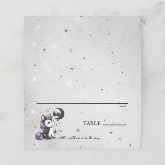 小さなユニコーン赤ちゃんシャワー プレイスカード (外部開封)