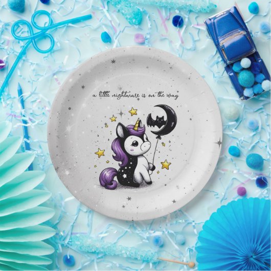 小さなユニコーン赤ちゃんシャワー ペーパープレート (パーティー)