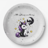 小さなユニコーン赤ちゃんシャワー ペーパープレート (正面)