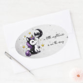 小さなユニコーン赤ちゃんシャワー 楕円形シール (封筒)