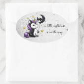 小さなユニコーン赤ちゃんシャワー 楕円形シール (バッグ)