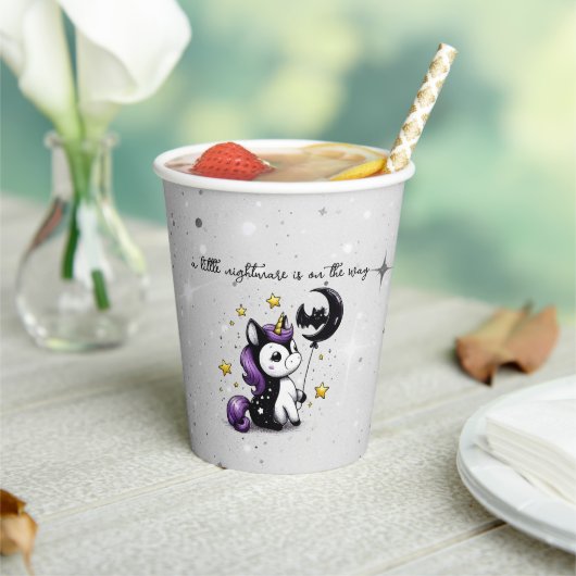 小さなユニコーン赤ちゃんシャワー 紙コップ (インサイチュ)