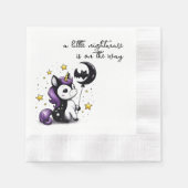 小さなユニコーン赤ちゃんシャワー 縁ありカクテルナプキン (正面)