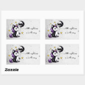 小さなユニコーン赤ちゃんシャワー 長方形シール (シート)