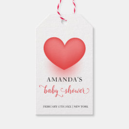小さなユニーク恋人のバレンタインデーシャワー ギフトタグ