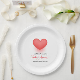 小さなユニーク恋人のバレンタインデーシャワー ペーパープレート