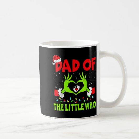 小さなユーモアのある子の父のクリスマス妊娠発表 コーヒーマグカップ (右)