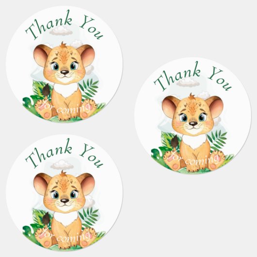 小さなライオンに感謝 ラベル (グループ)