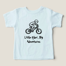 小さなライダー、大きな冒険 キッズ自転車Tシャツ