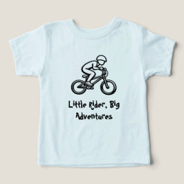 小さなライダー、大きな冒険 キッズ自転車Tシャツ