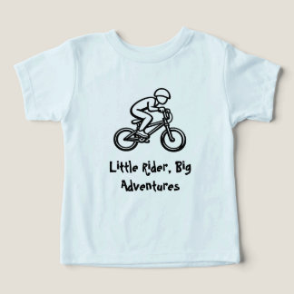 小さなライダー、大きな冒険 キッズ自転車Tシャツ