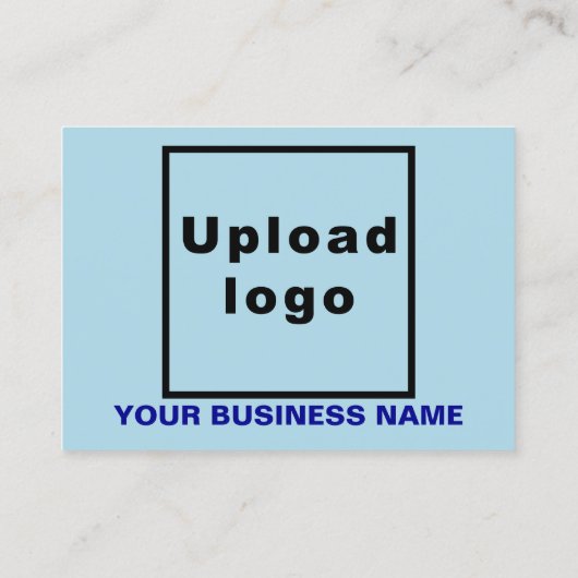 小さなライトブルーの四角形カードにビジネスブランド 名刺 (裏面)