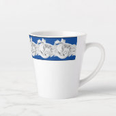 小さなラテマグカップ上の大理石テンドリル カフェラテマグ (右)