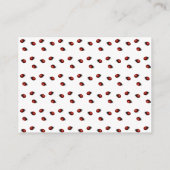 小さなラディバグおむつラッフルベビーシャワー エンクロージャーカード (裏面)